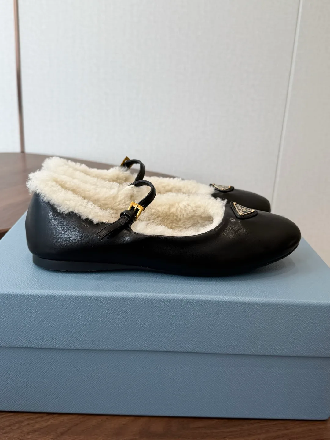 Prada Mary Jane Flats in Black · view 4