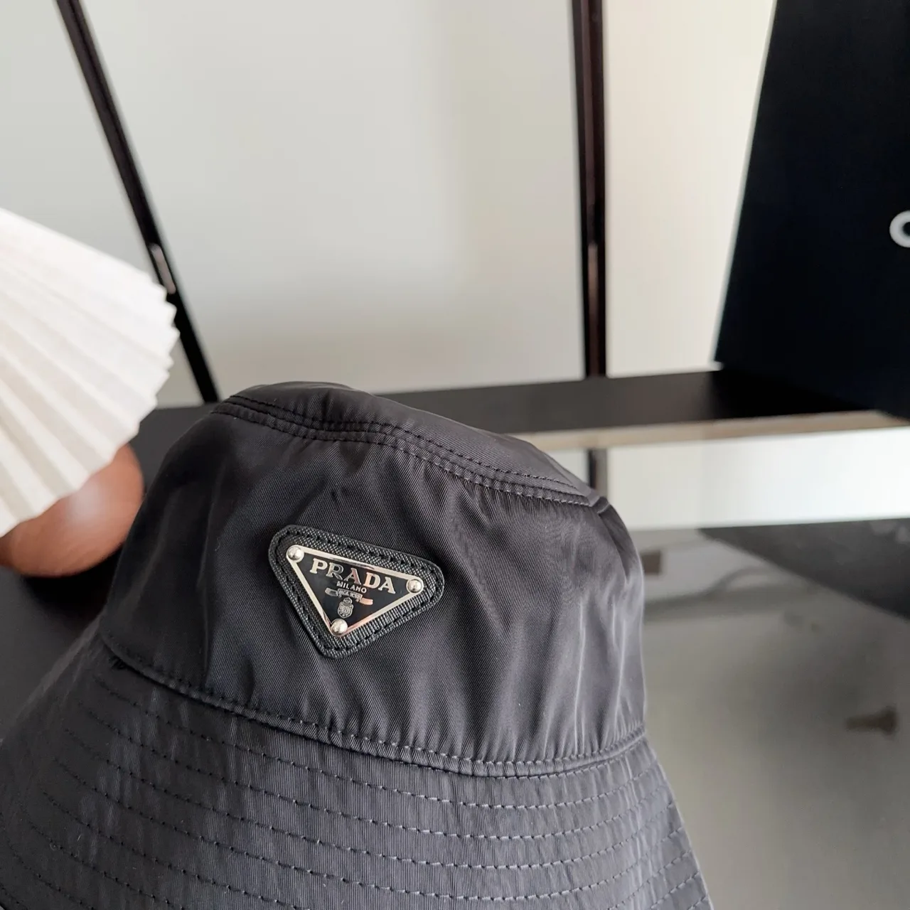 Prada Bucket Hat in Black · view 7
