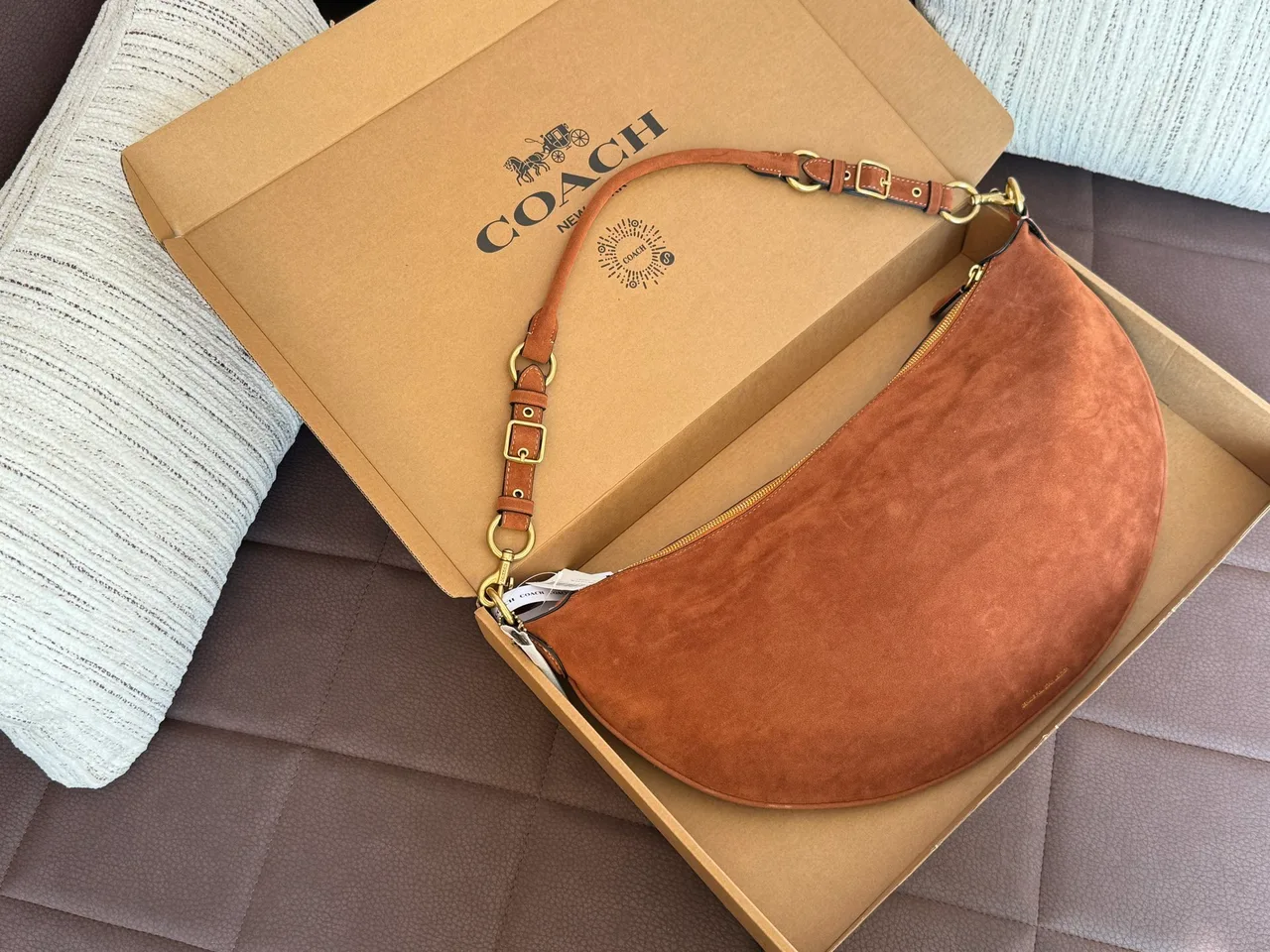 Coach Crescent Shoulder Bag in Brown · view 1