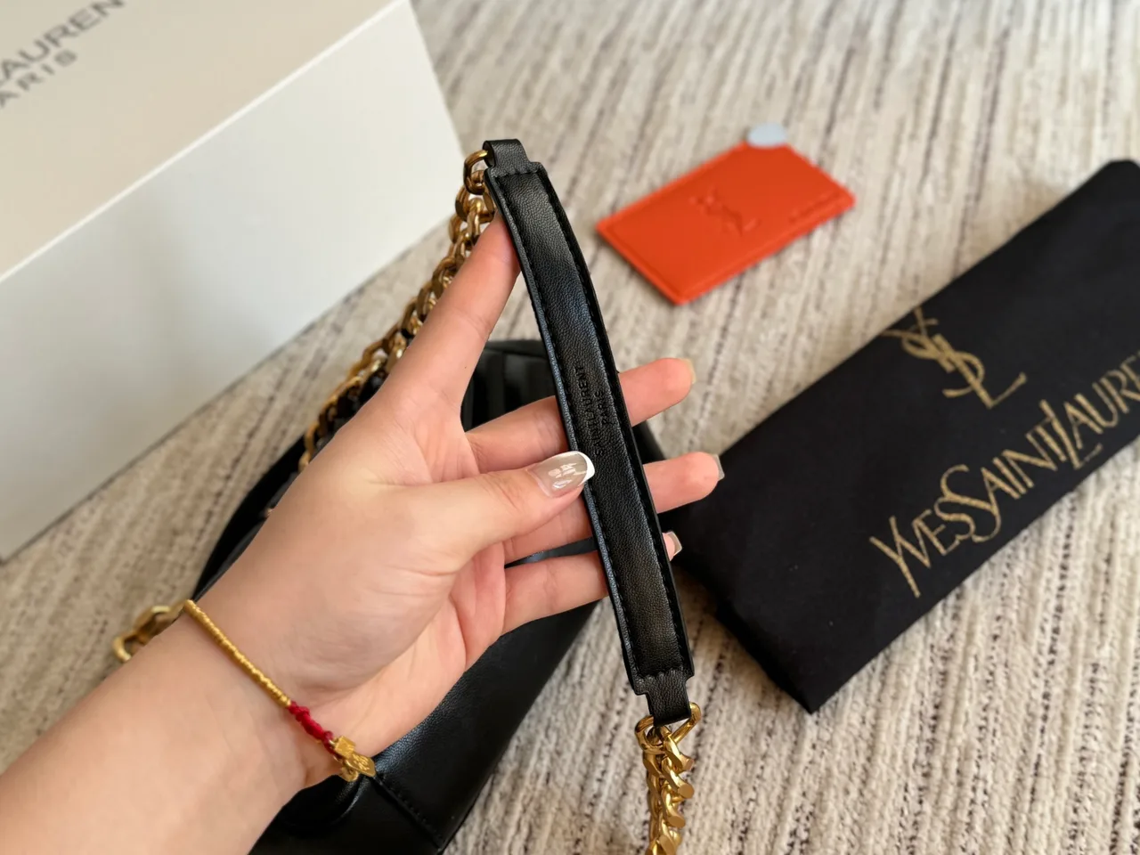 Saint Laurent Quilted Crossbody Bag in Black · view 6