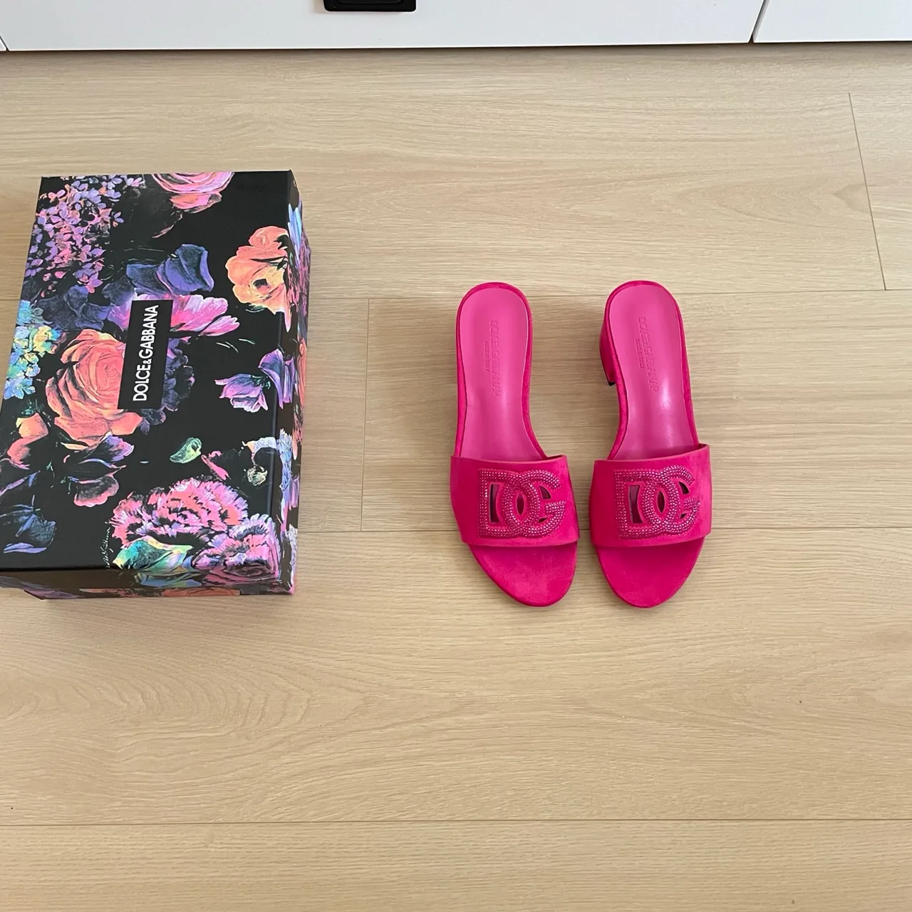 Dolce & Gabbana Sheepskin Mules in Pink · view 1