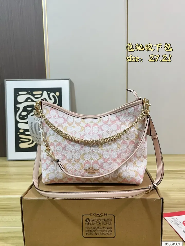 Coach Signature Shoulder Bag in Pink · view 1