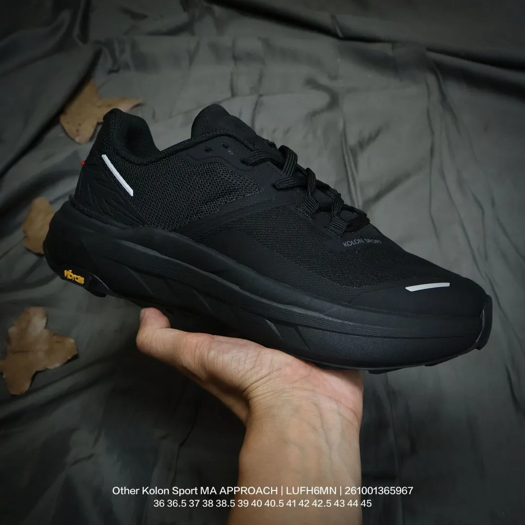 Lace-Up Tree-Badge Approach Sneakers in Black · view 1