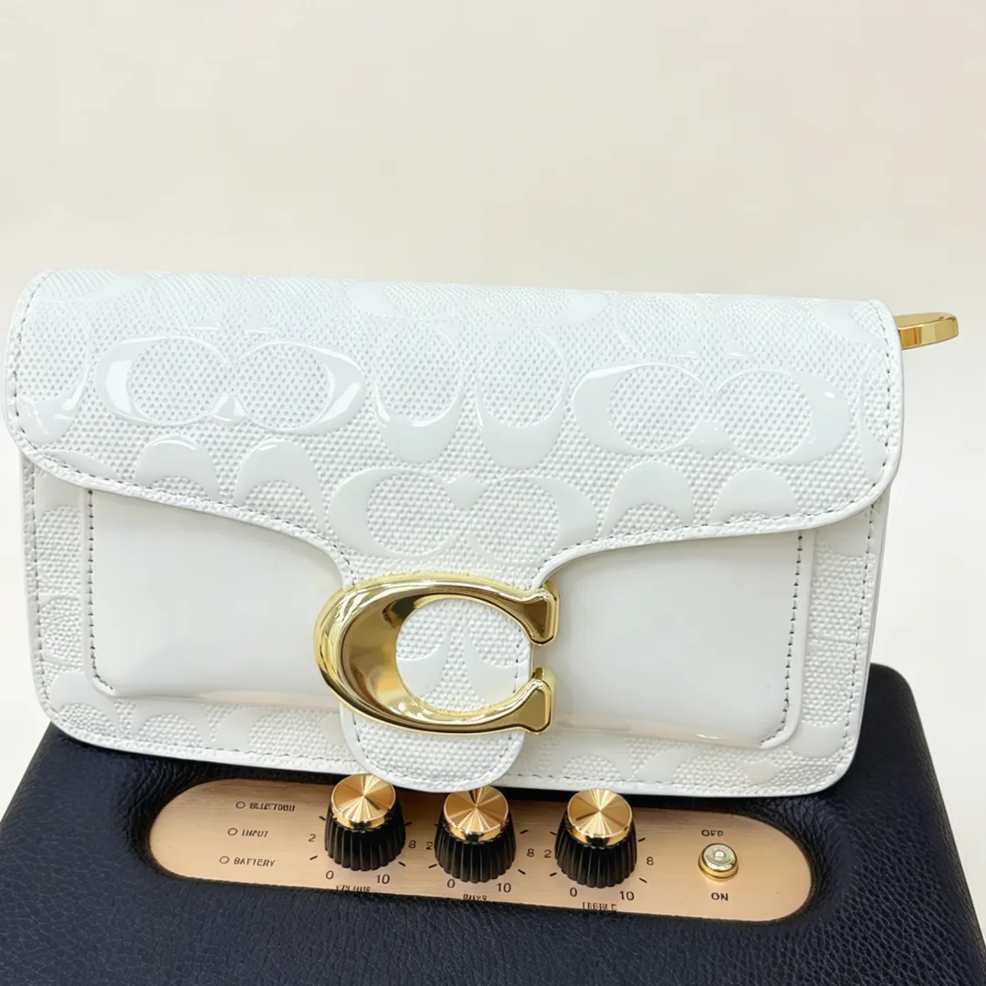 Coach Embossed Flap Bag in Green & Black & Red & White & Brown & Beige · view 4