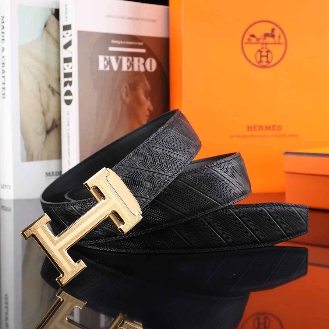 Hermes H Automatic Belt in Black · view 2