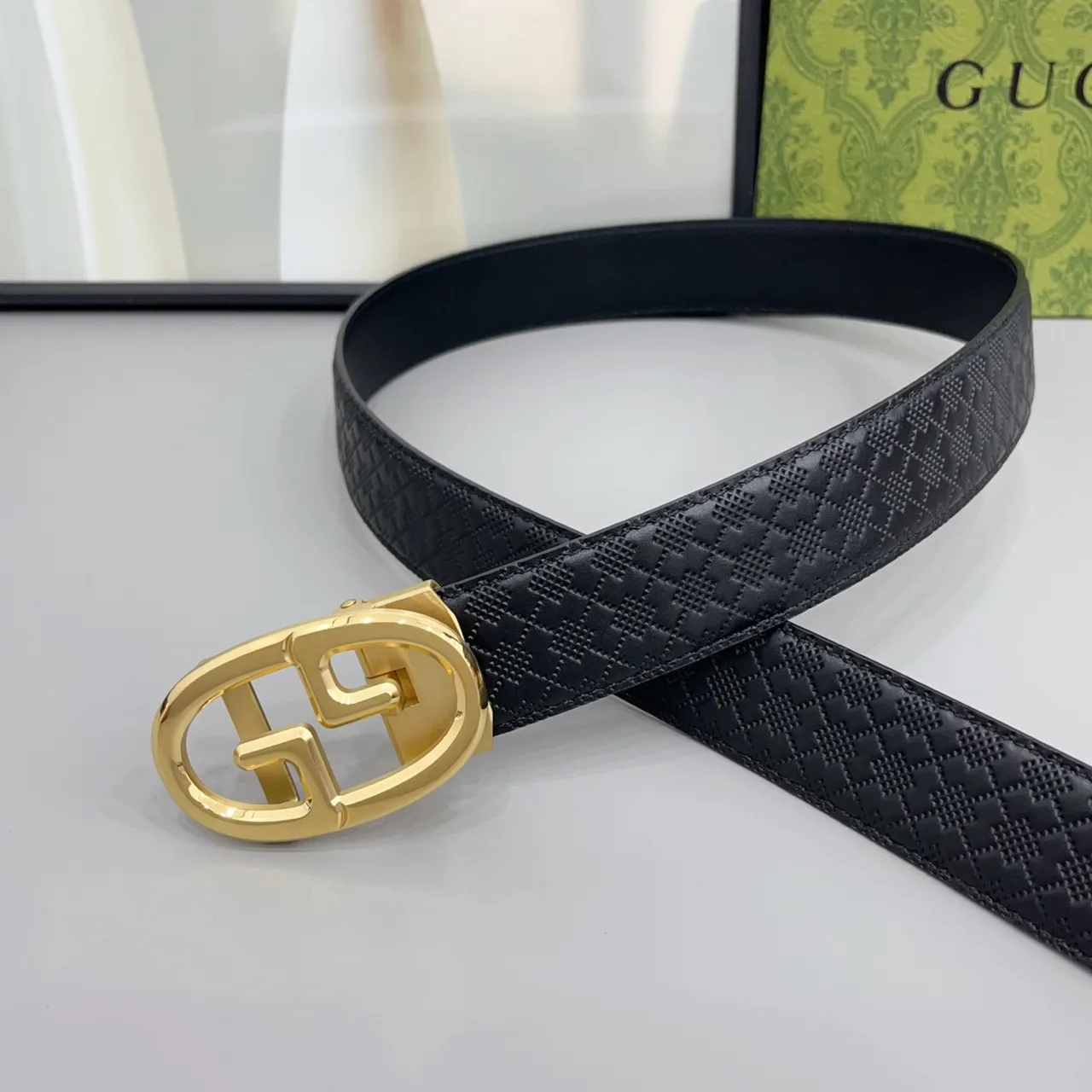 Gucci Quilted Belt in Black · view 1