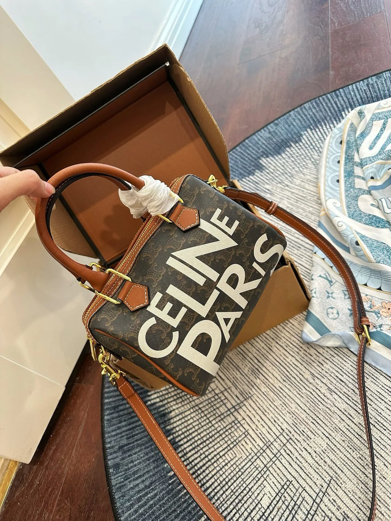 Celine Boston Bag in Brown · view 3