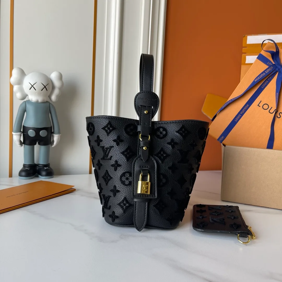 Louis Vuitton Cowhide All In BB Bucket Bag in Black · view 3