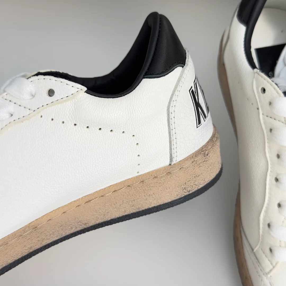 Golden Goose Cowhide Ball Star Sneakers in White · view 6