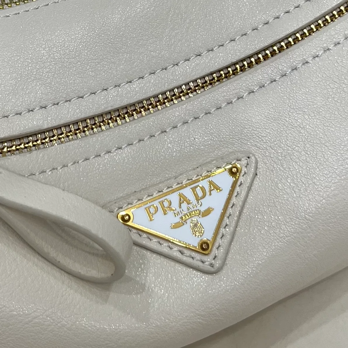 Prada Leather Hobo Bag in White · view 5
