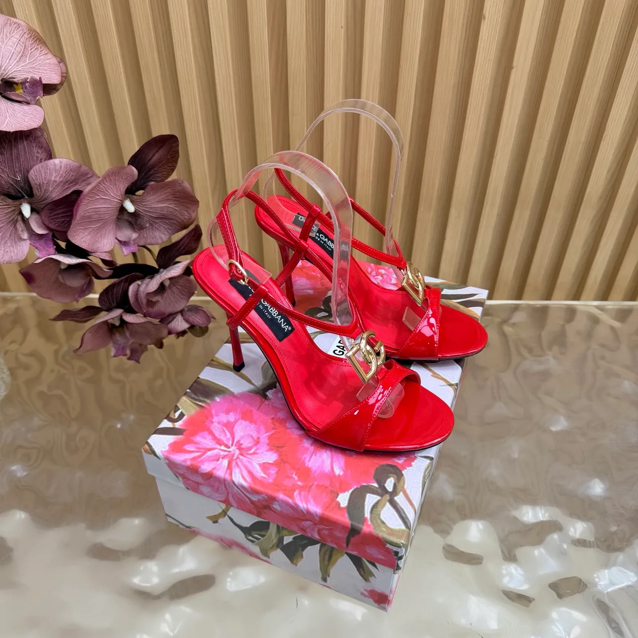 Dolce & Gabbana Heeled Sandals in Red · view 2
