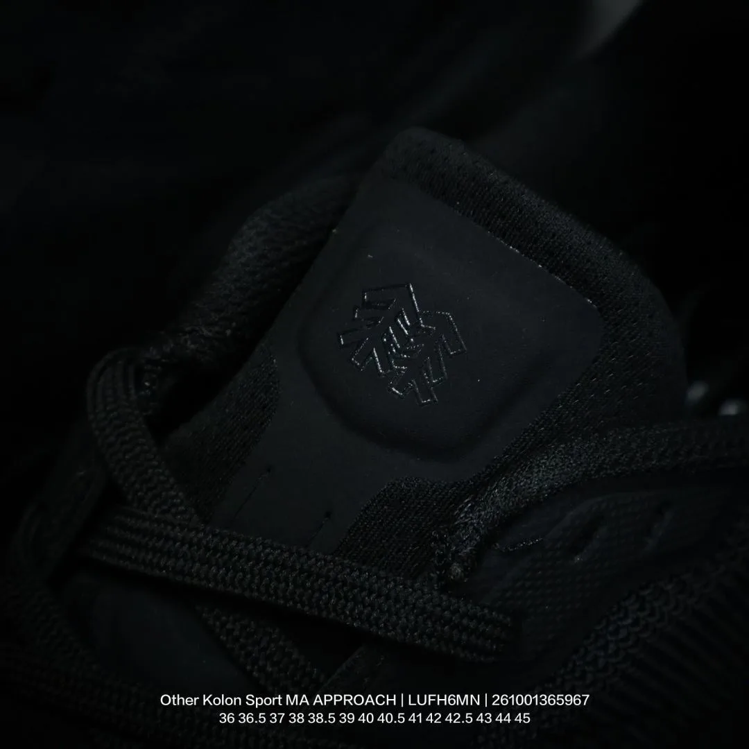 Lace-Up Tree-Badge Approach Sneakers in Black · view 8