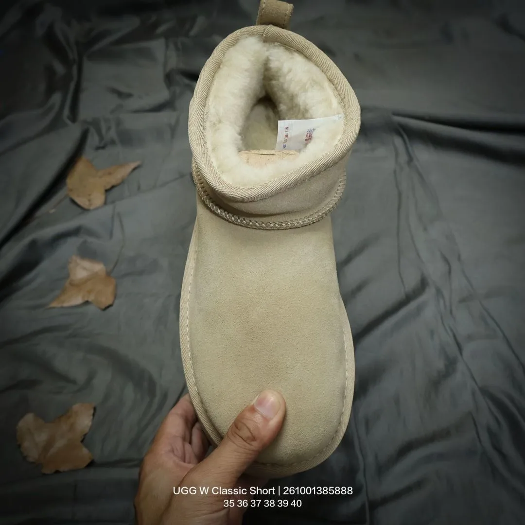 UGG Wool Ankle Boots in Beige · view 2