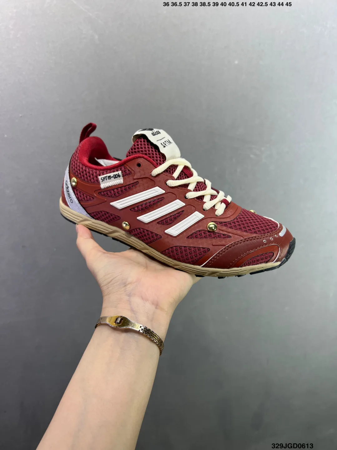 Adidas Adizero Sneakers in Burgundy · view 1