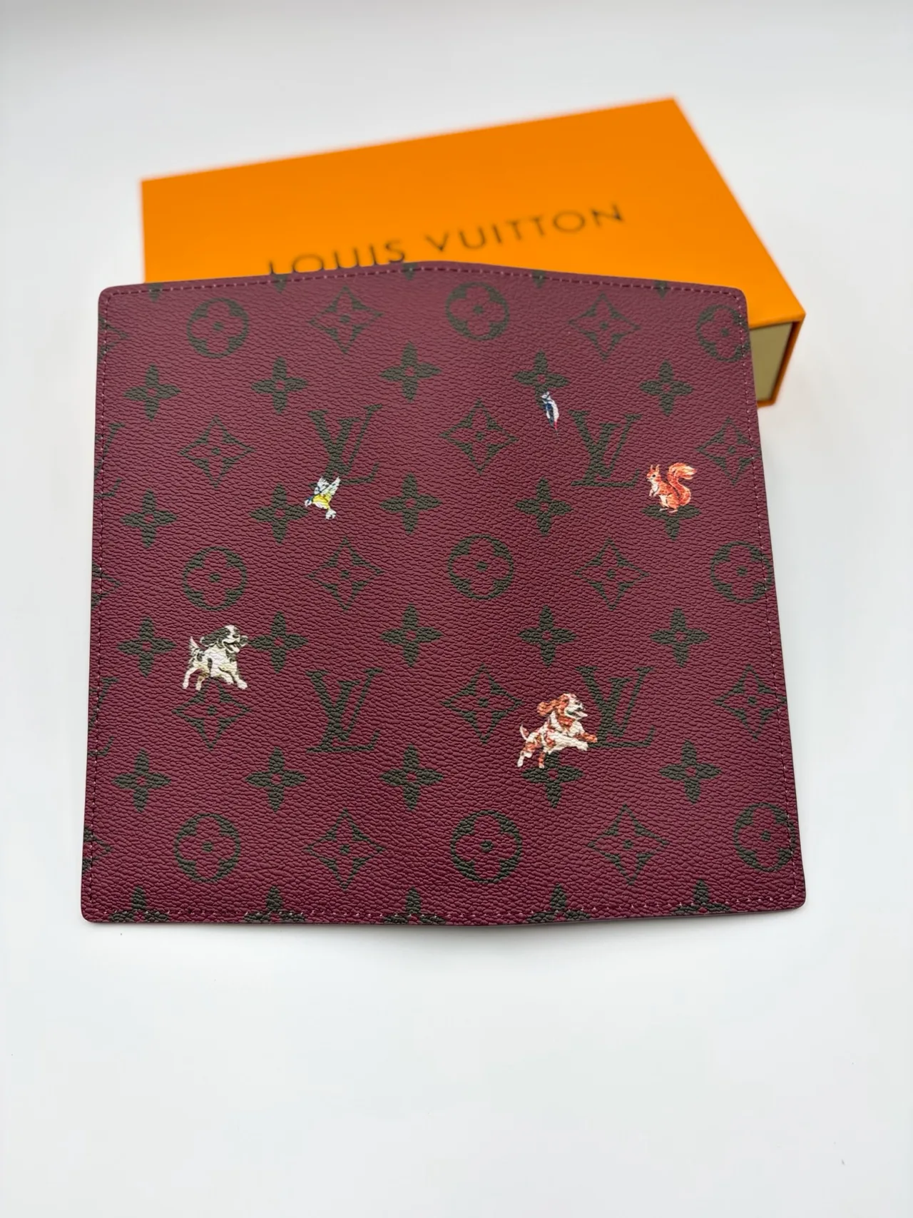 Louis Vuitton Canvas Long Wallet in Burgundy · view 3