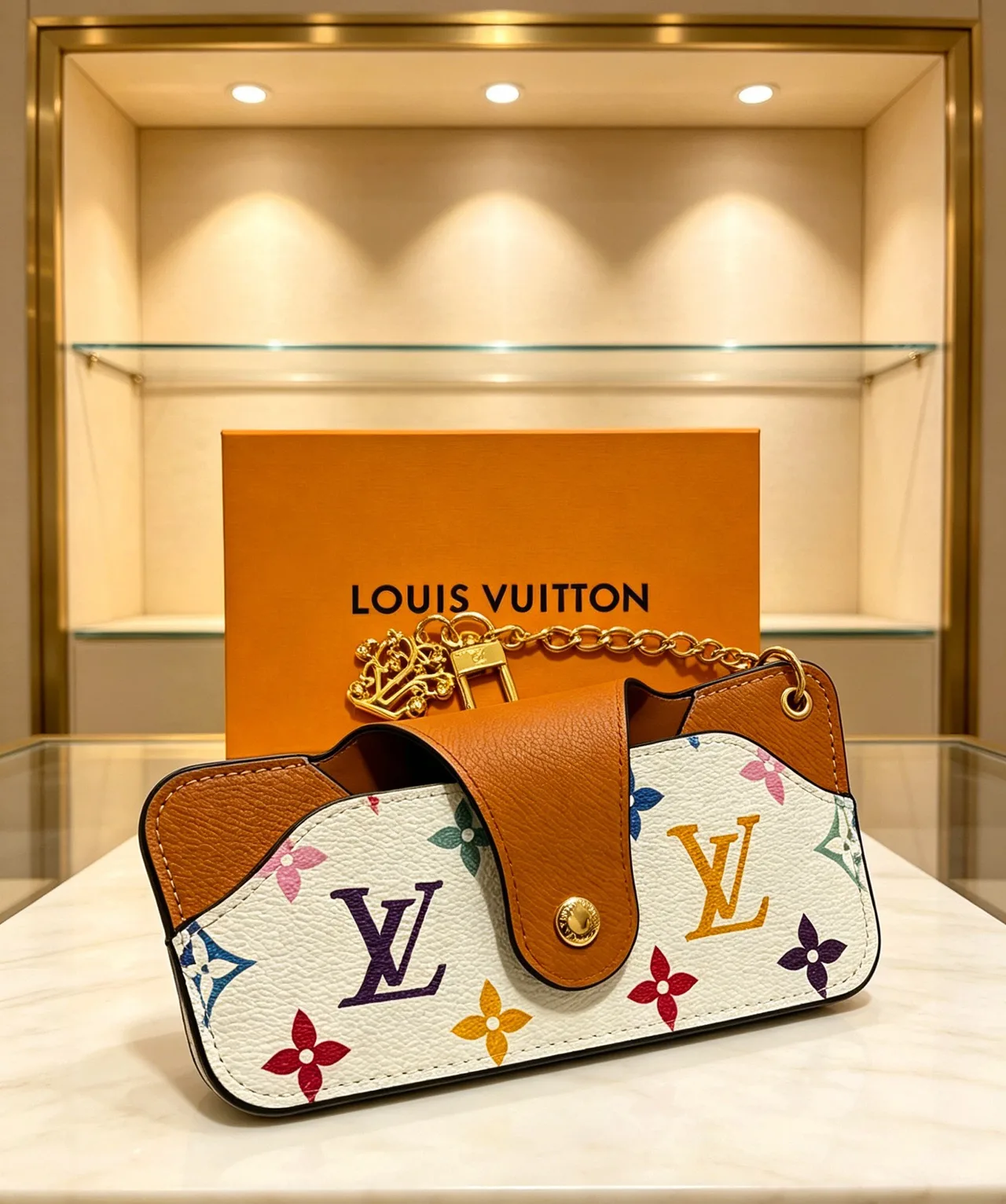 Louis Vuitton Mini Bag Charm in White · view 6