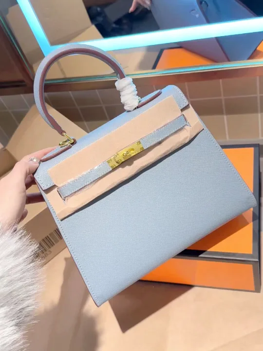 Hermes Kelly Bag in Blue / Grey / Pink / White / Tan / Black · view 1