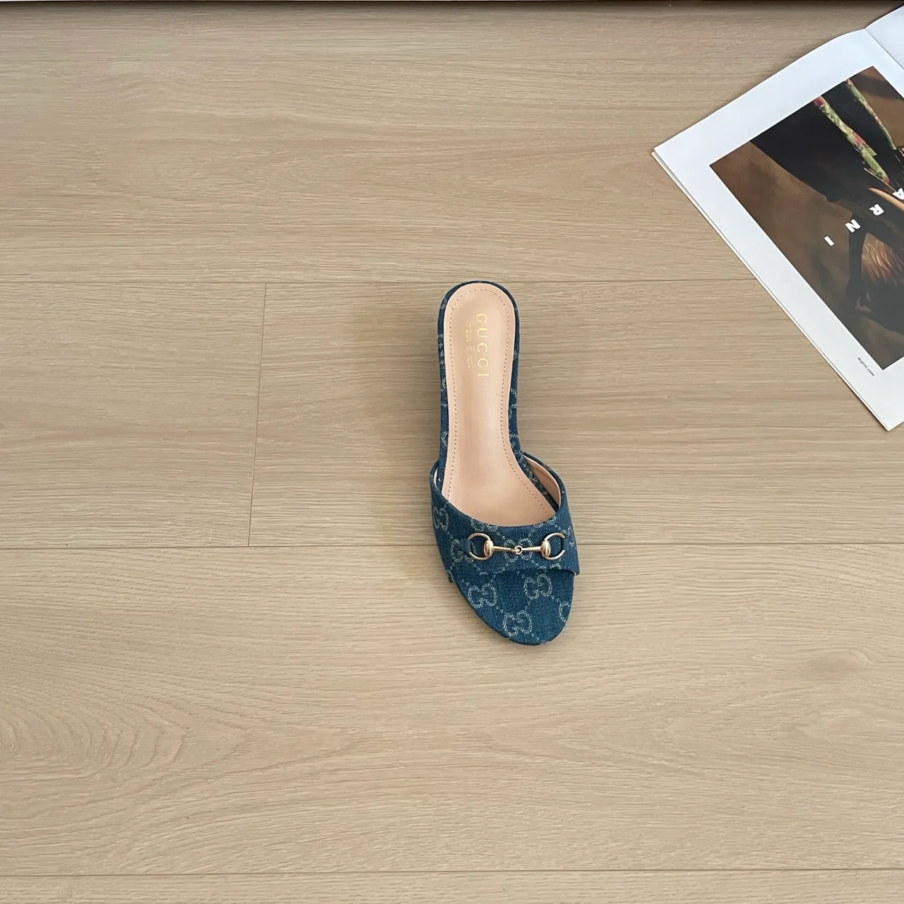 Gucci Canvas Mules in Blue · view 7