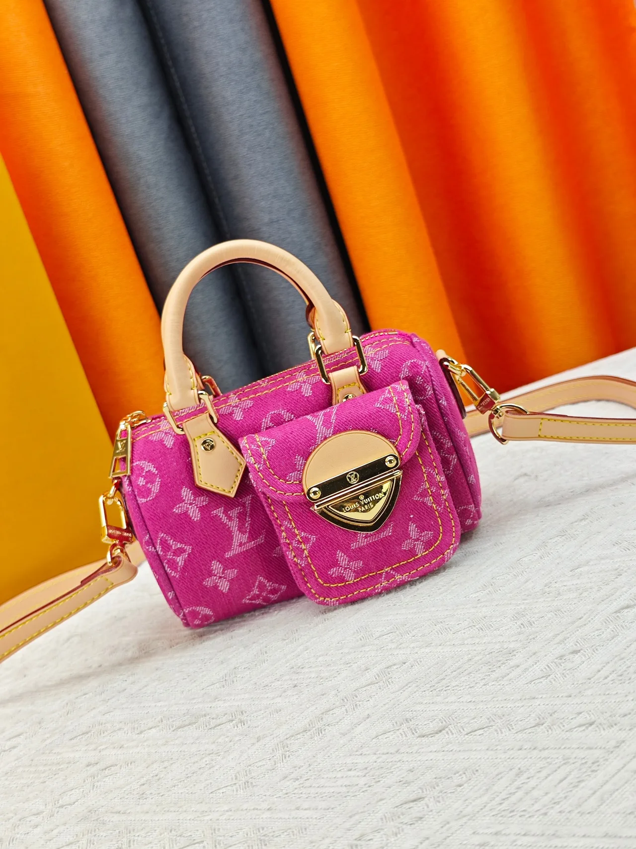 Louis Vuitton Nano Speedy Handbag in Pink · view 1