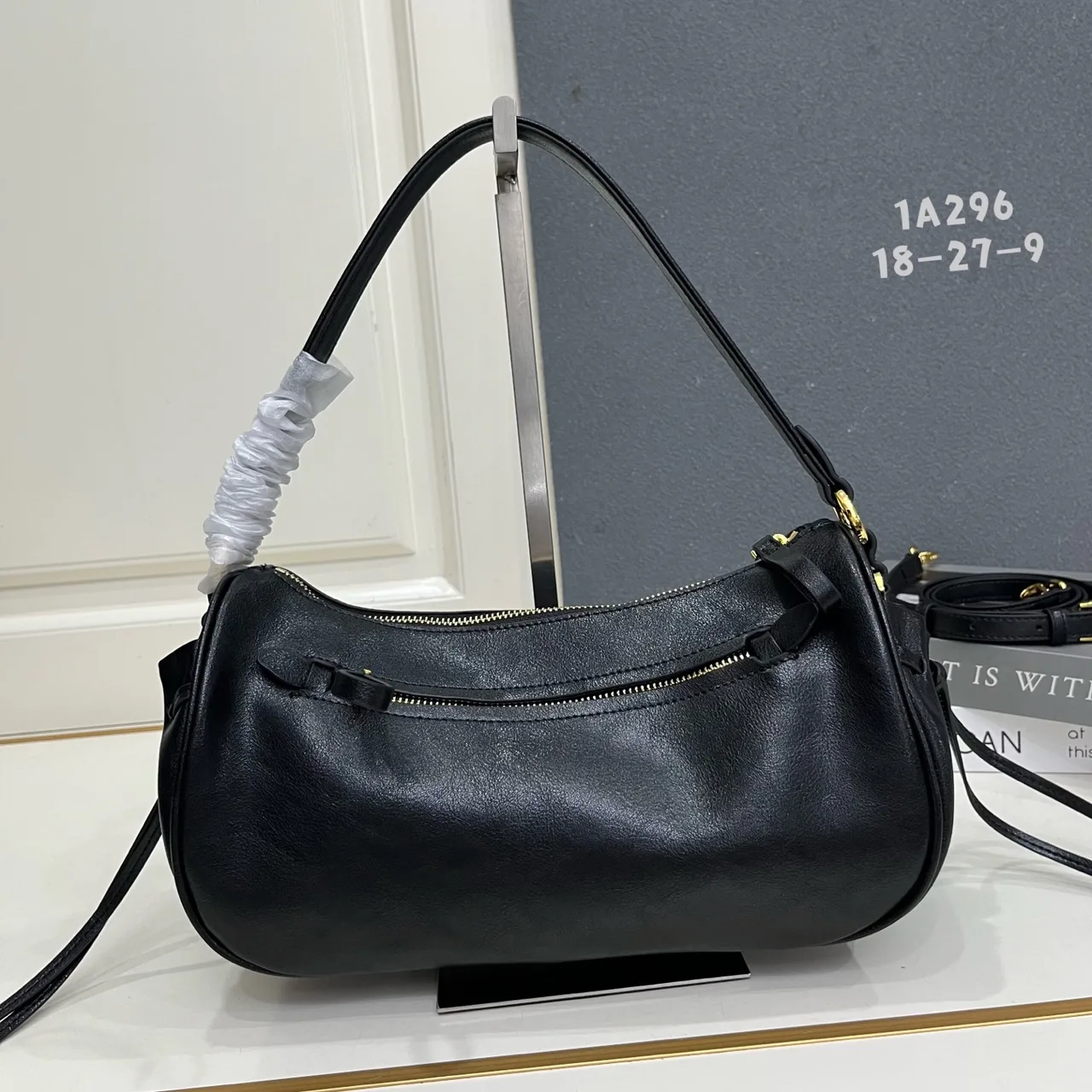 Prada Leather Shoulder Bag in Black · view 2