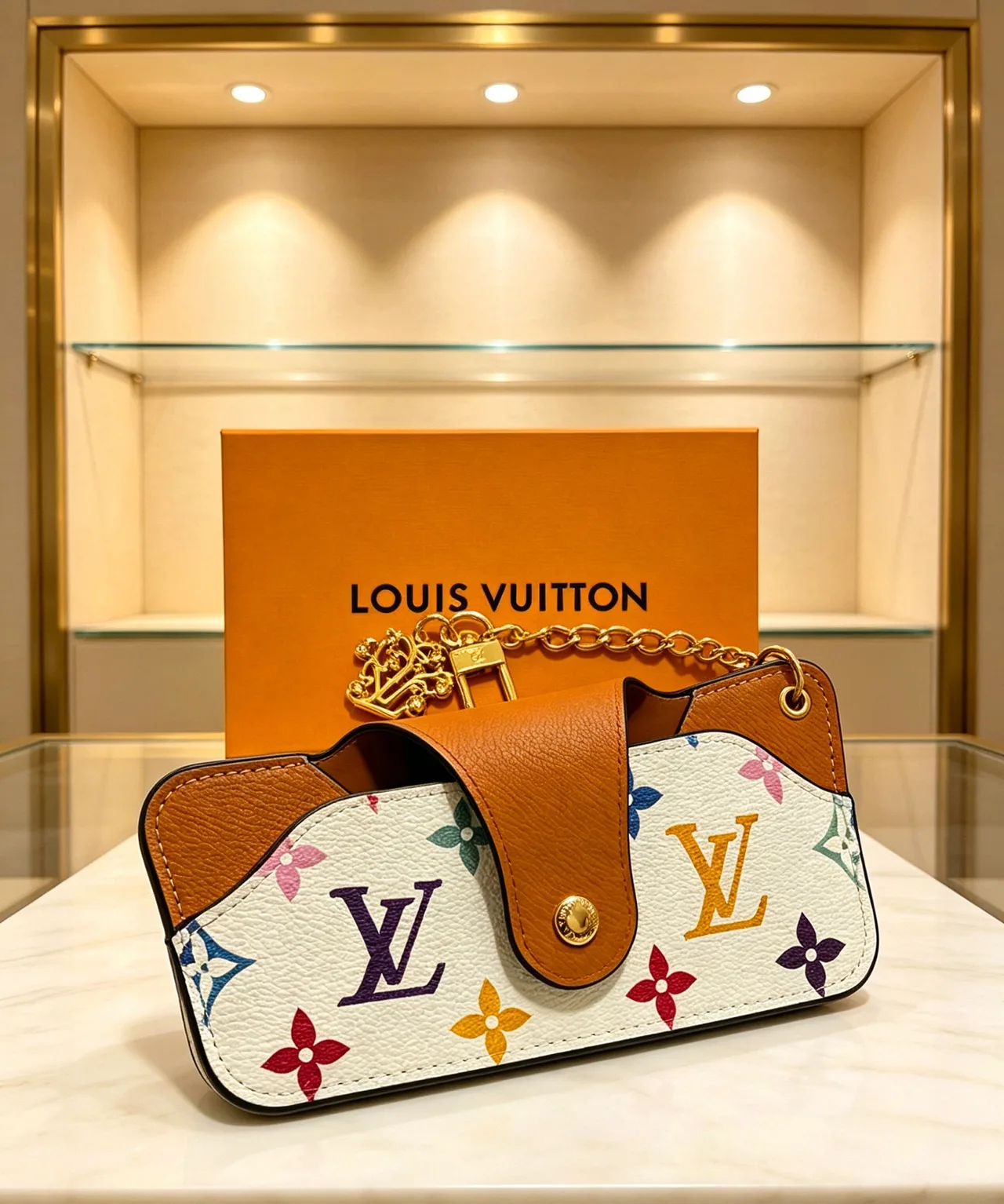 Louis Vuitton Mini Bag Charm in White · view 5