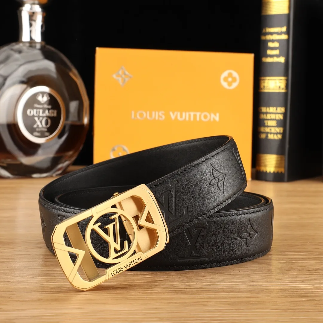 Louis Vuitton Monogram rectangular automatic belt in Black · view 3