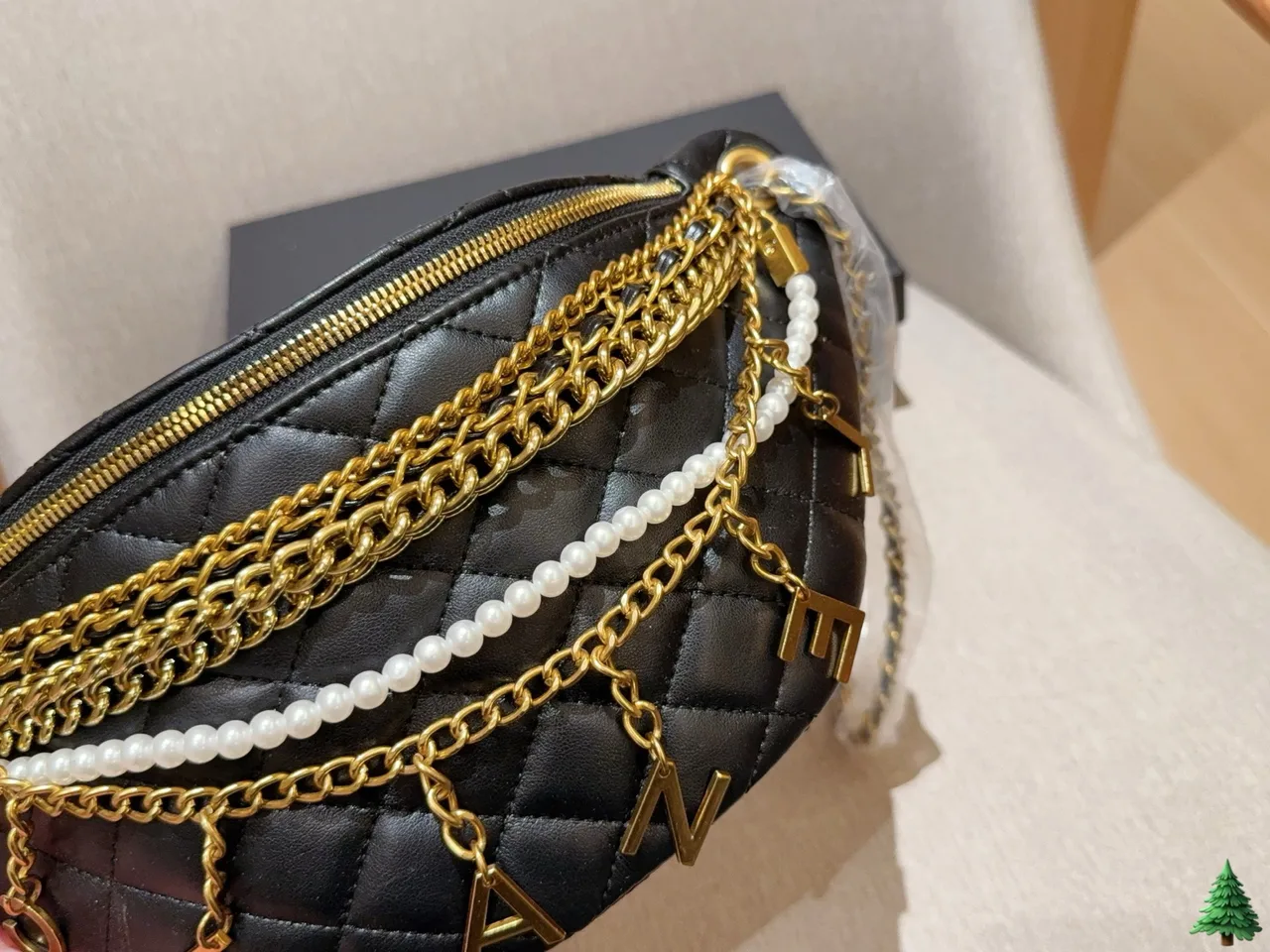 Chanel Chain Belt Bag in Black · view 8