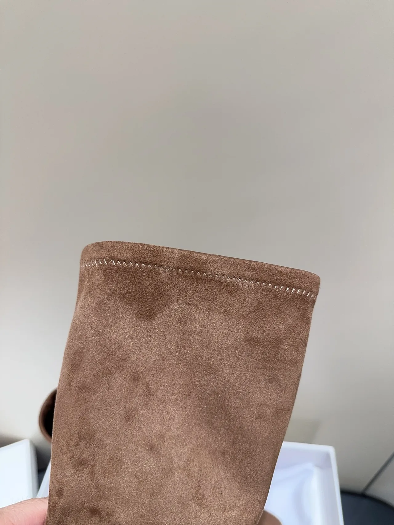 The Row Cowhide Sheepskin Suede-Look Round-Toe Ankle Boots in Brown · view 7