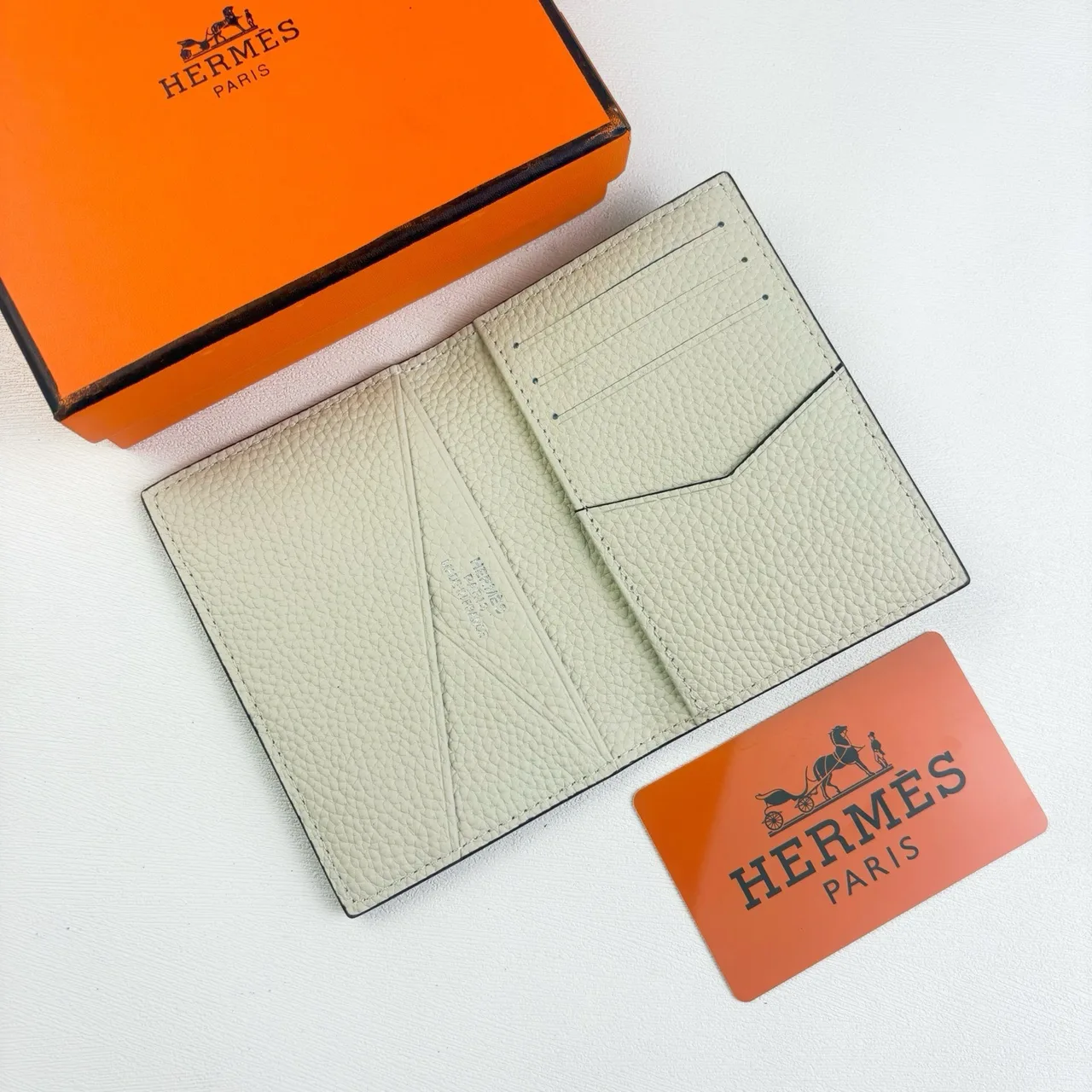 Hermes Wallet in Brown & Grey · view 7