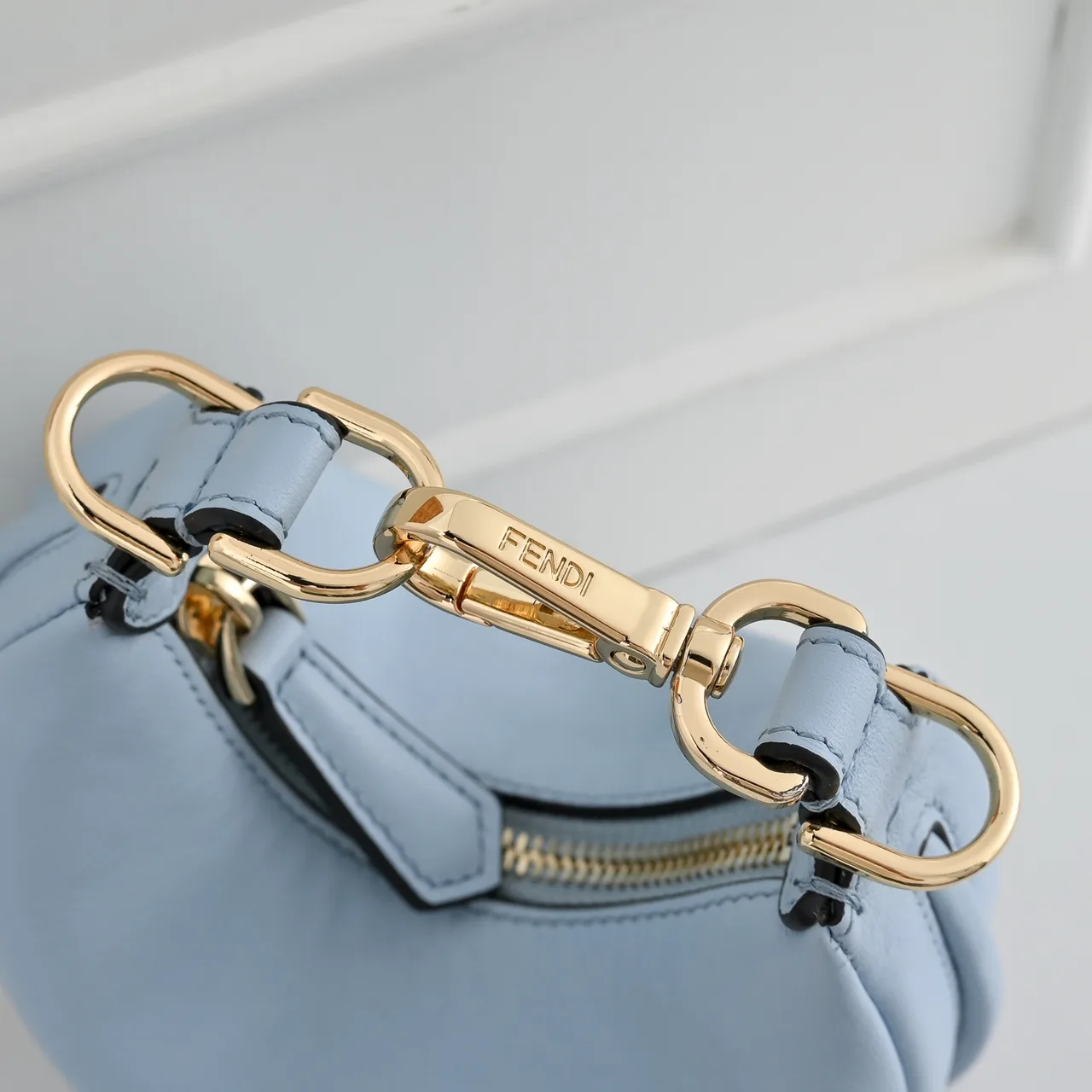 Fendi Crescent Shoulder Bag in Blue · view 5
