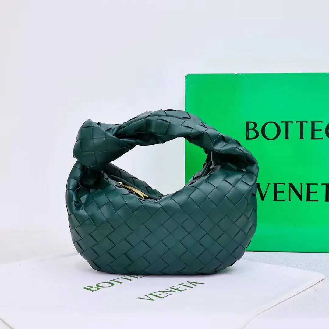 Bottega Veneta Sheepskin Woven Hobo Bag in Green · view 1