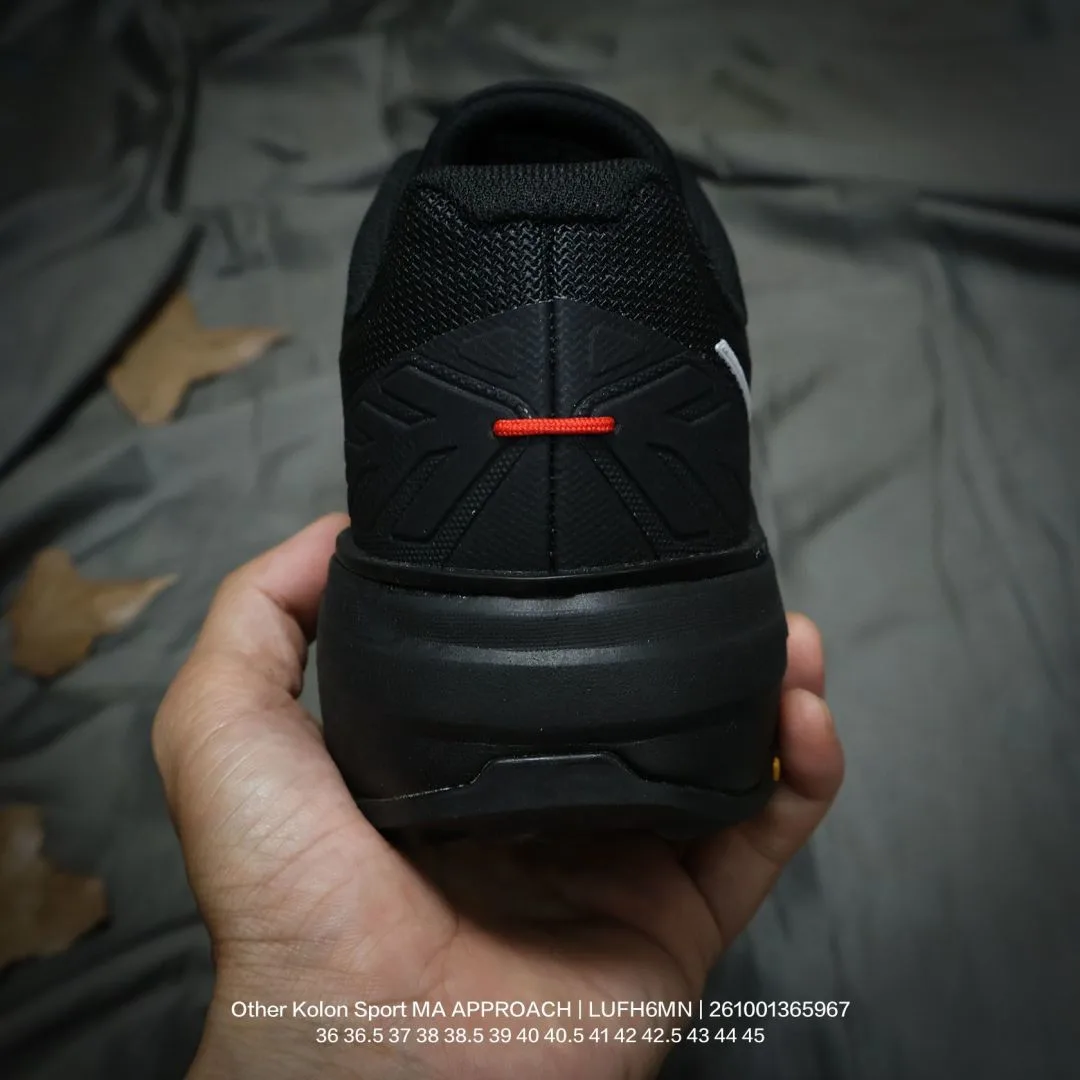 Lace-Up Tree-Badge Approach Sneakers in Black · view 5