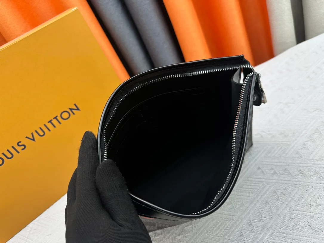 Louis Vuitton Canvas Check Clutch in Grey · view 8