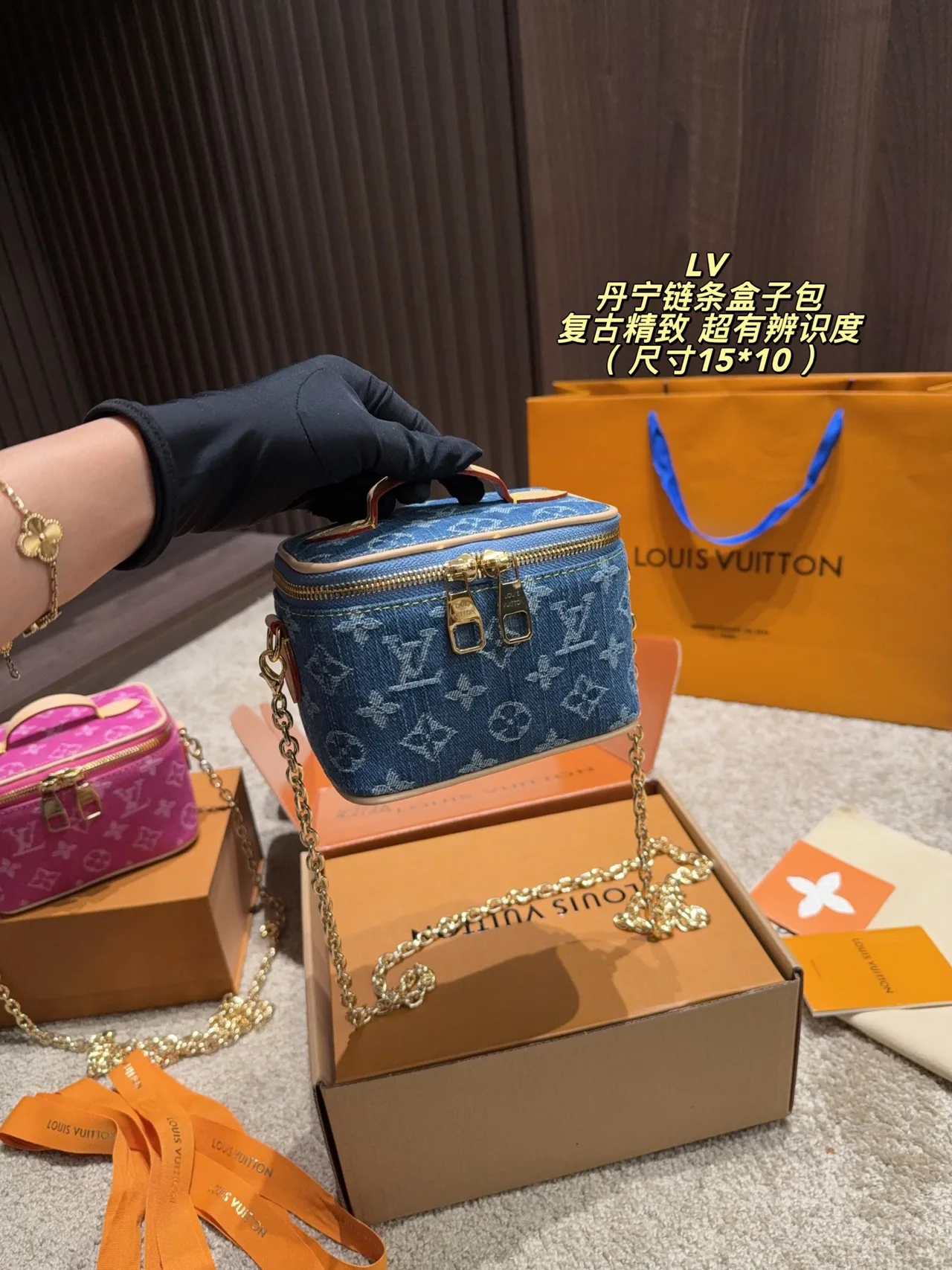 Louis Vuitton Canvas Vanity Bag in Blue · view 8