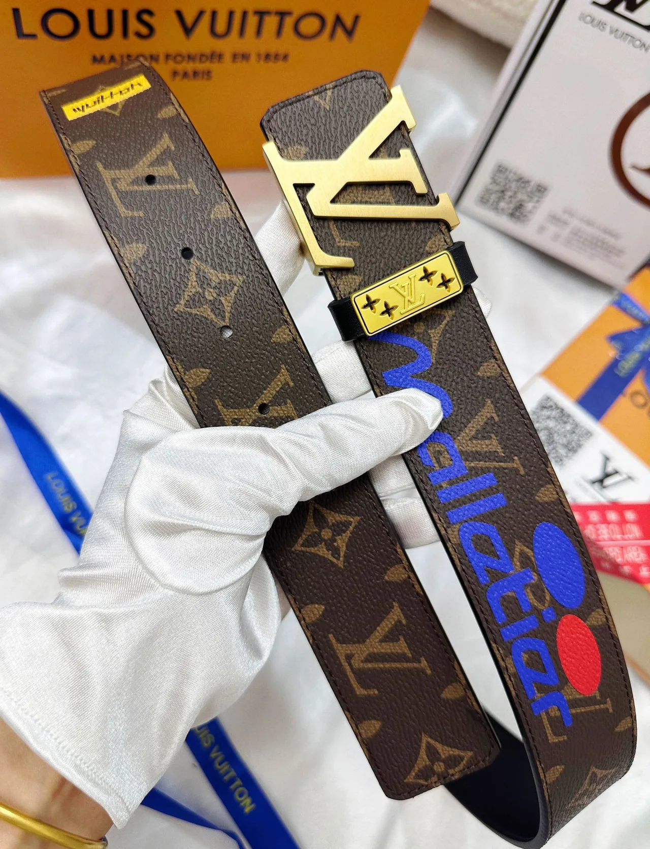 Louis Vuitton Cowhide Smooth Belt in Brown · view 5