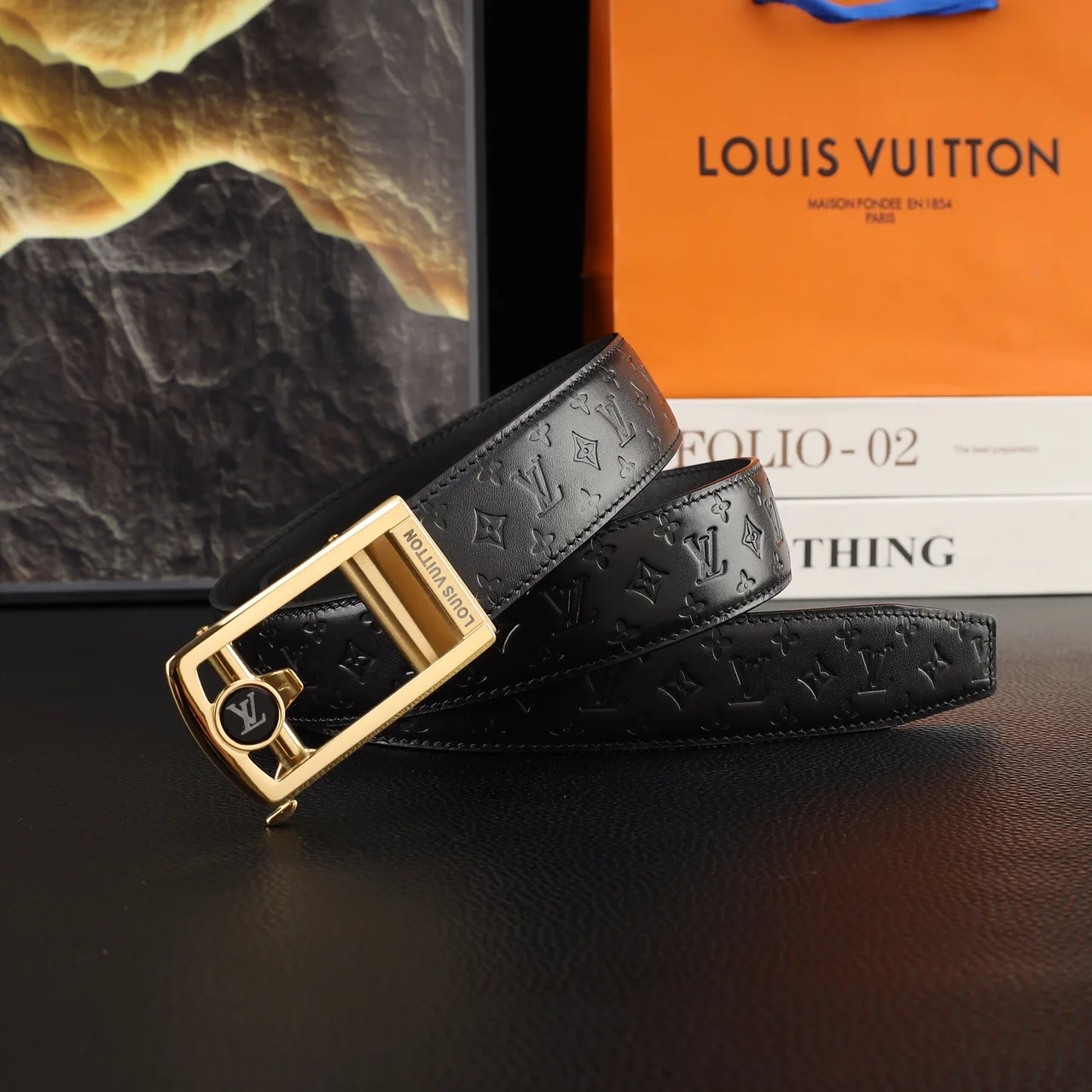 Louis Vuitton Automatic Belt in Black · view 2