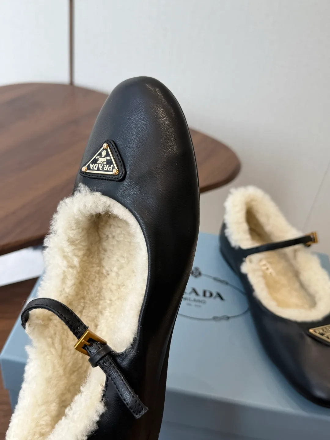 Prada Mary Jane Flats in Black · view 6