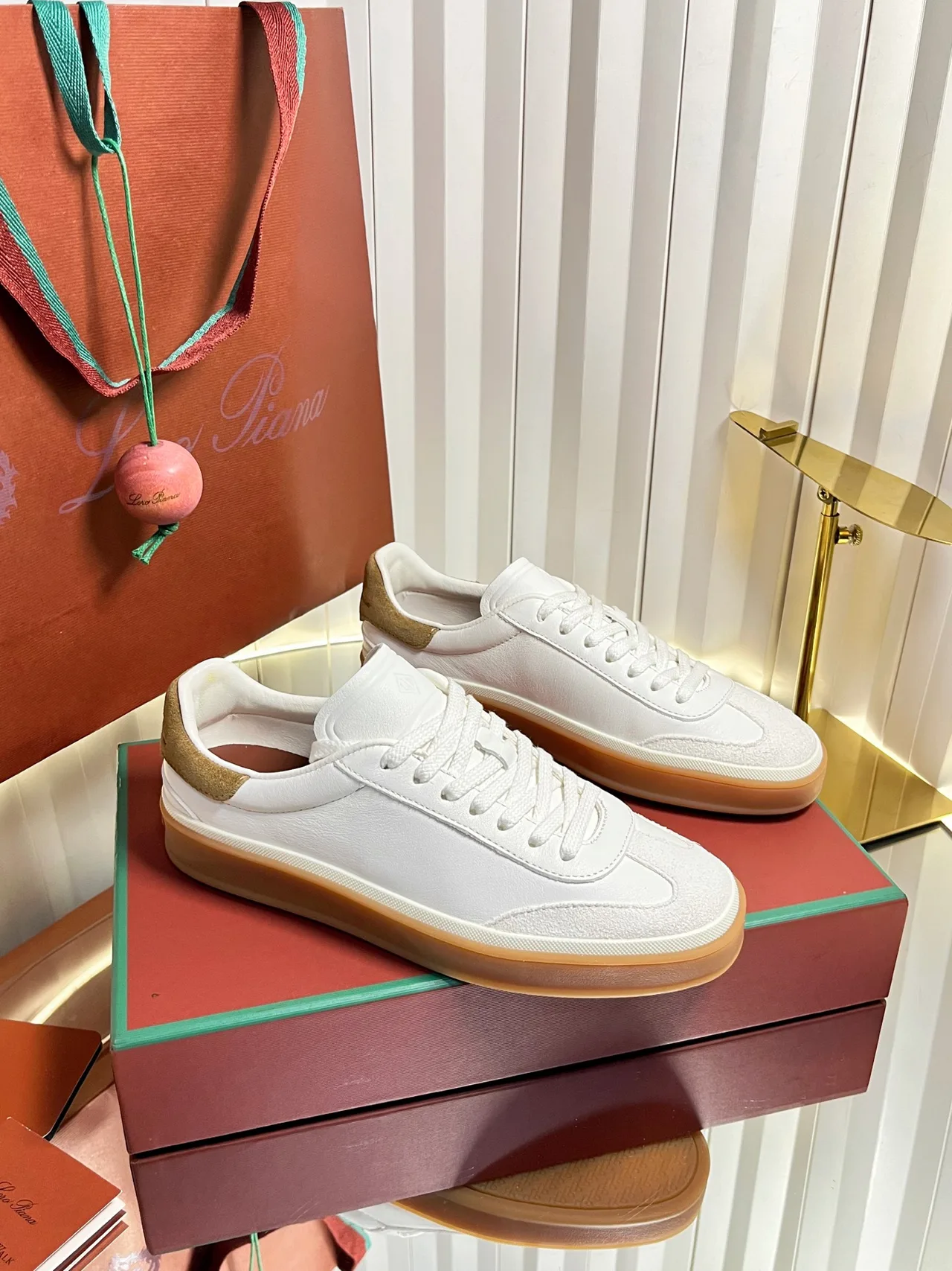 Loro Piana Cashmere Sneakers in White · view 1
