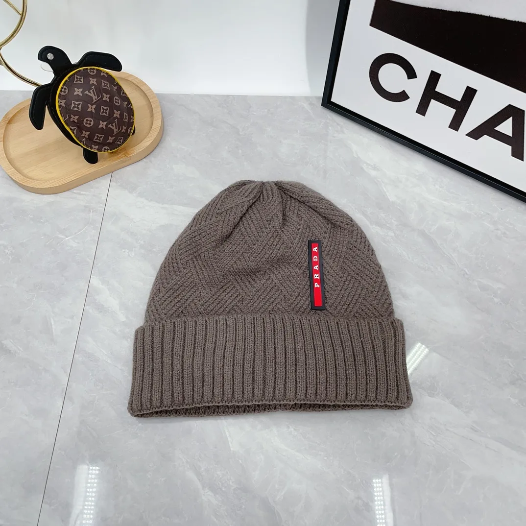 Prada Ribbed Hat and Scarf Set in Brown · view 4