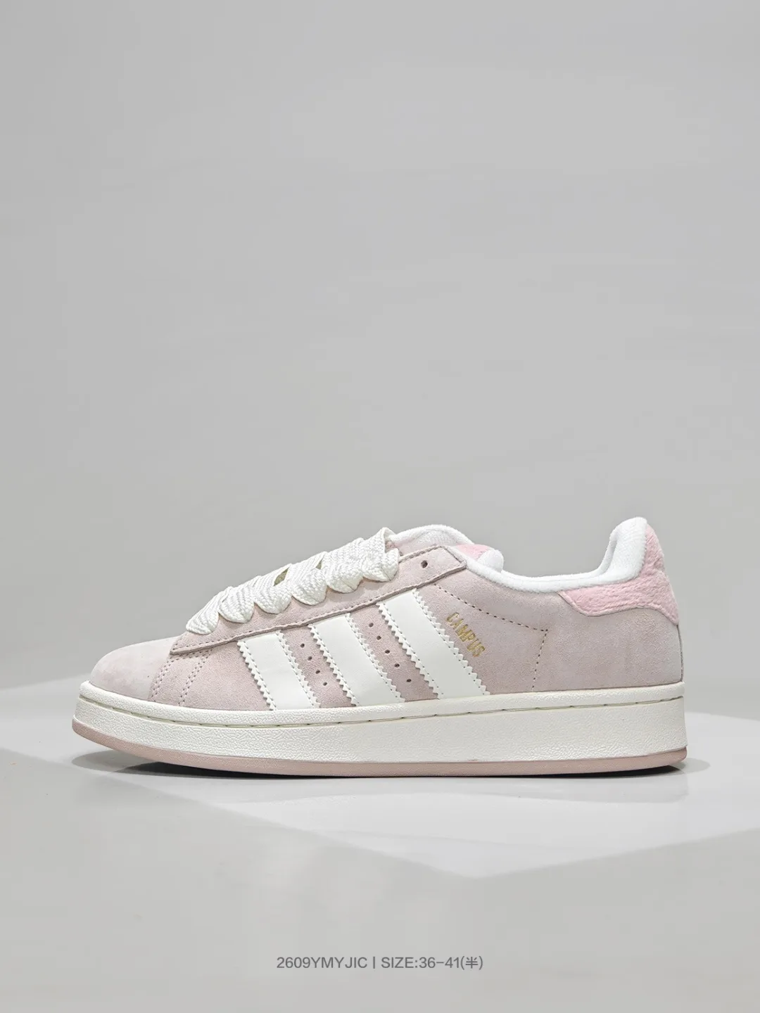 Adidas Campus sneakers in White & Grey & Cream & Black & Pink · view 7
