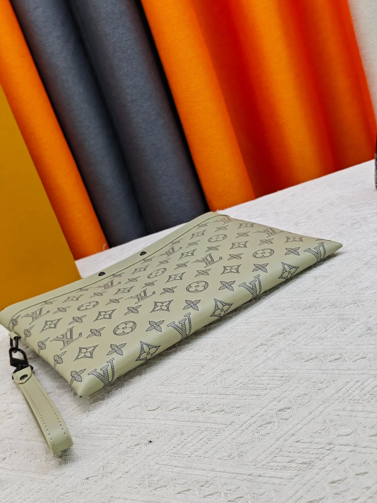 Louis Vuitton Canvas Wristlet Pouch in Green · view 5