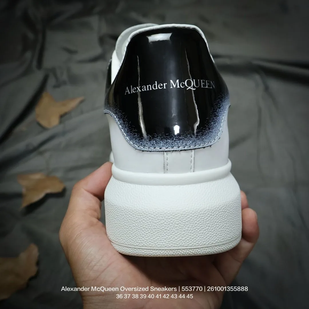 Alexander McQueen Lambskin Oversized Sneakers in White · view 5