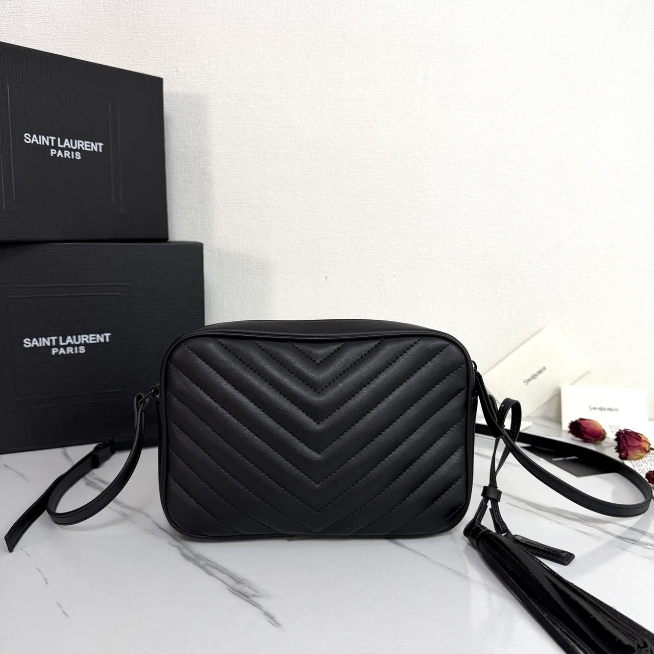 Saint Laurent Quilted Handbag in Black · view 3
