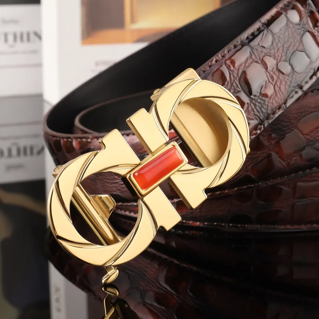 Ferragamo Belt in Black & Brown · view 2