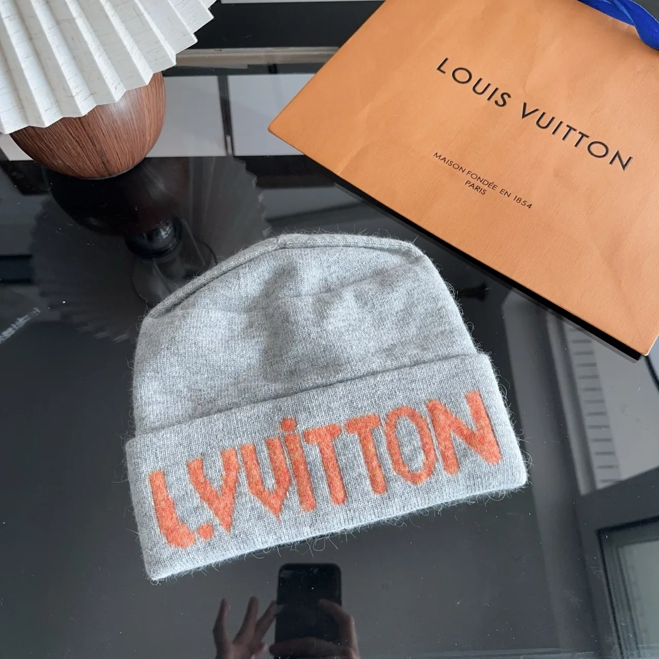 Louis Vuitton Beanie in Grey · view 1