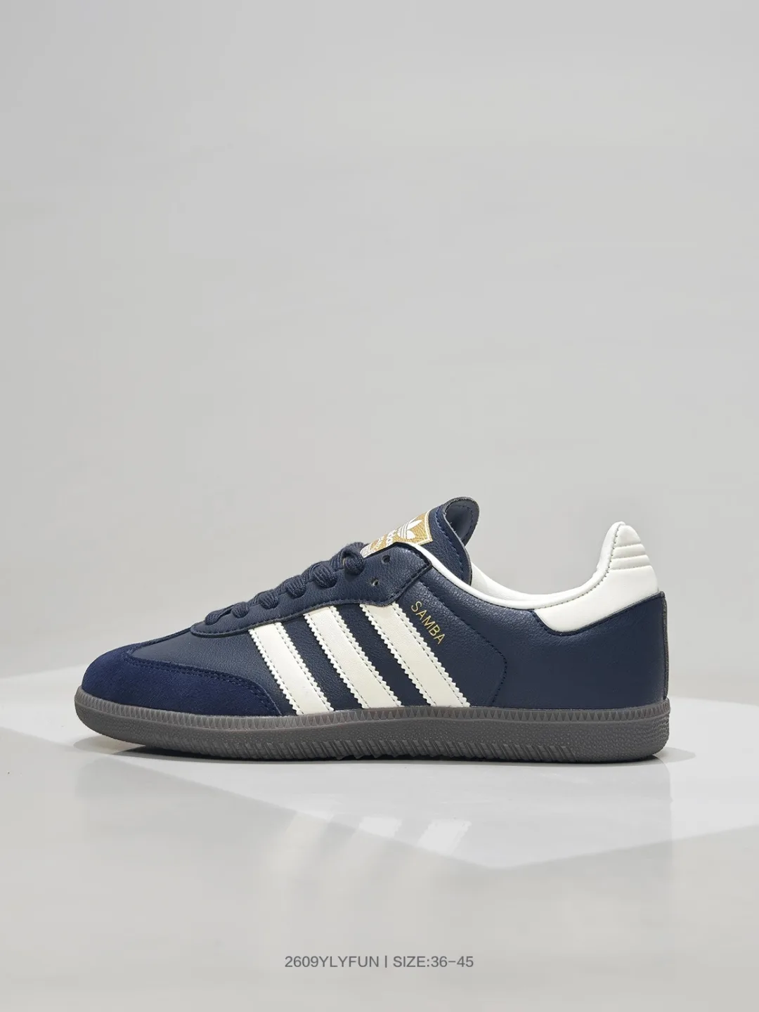 Adidas Samba low-top sneakers in Black & White & Blue & Cream & Burgundy · view 3