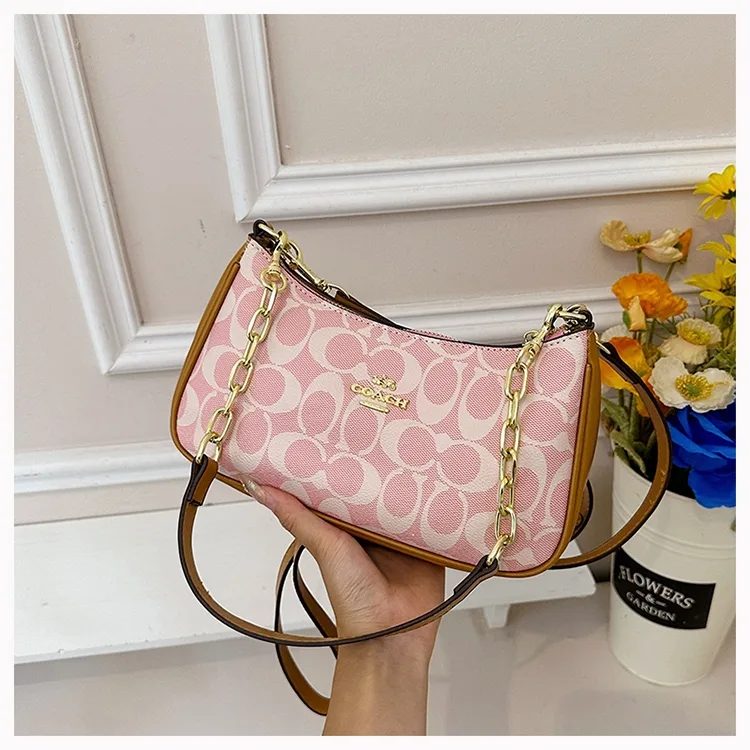 Coach 6921 Shoulder Bag in Black & Pink & Blue & Green & White & Beige & Brown · view 6