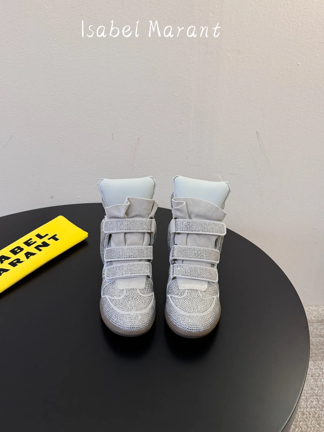 Isabel Marant Strap High-Top Sneakers in Grey · view 1