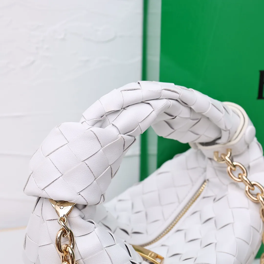 Bottega Veneta Woven Hobo Bag in White · view 6