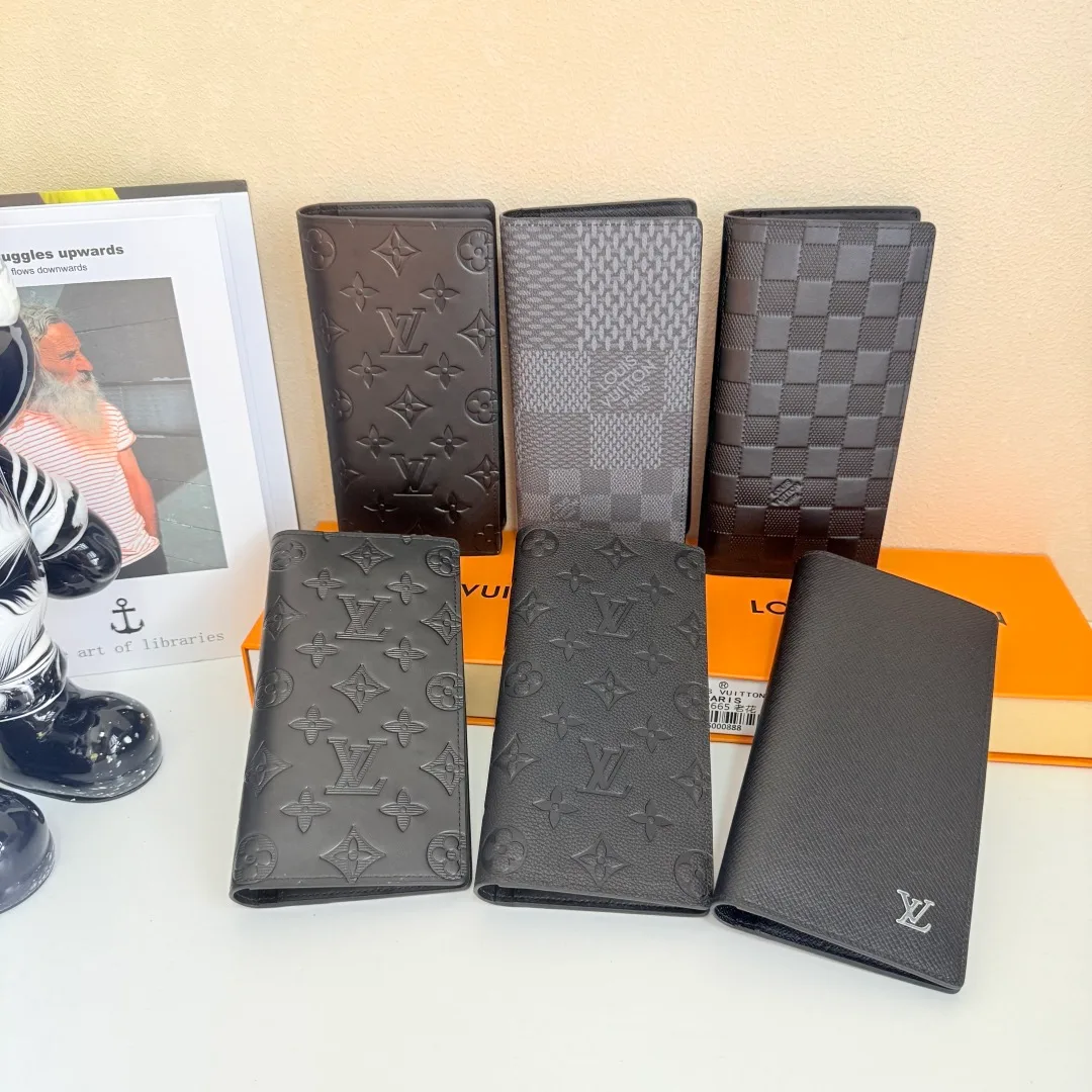 Louis Vuitton Long Wallet in Brown & Grey & Black · view 2